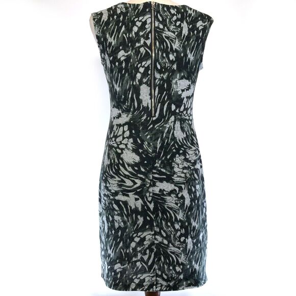 Jonathan Martin Gray Black Sheath Dress Sleeveless Zip - Picture 6 of 8